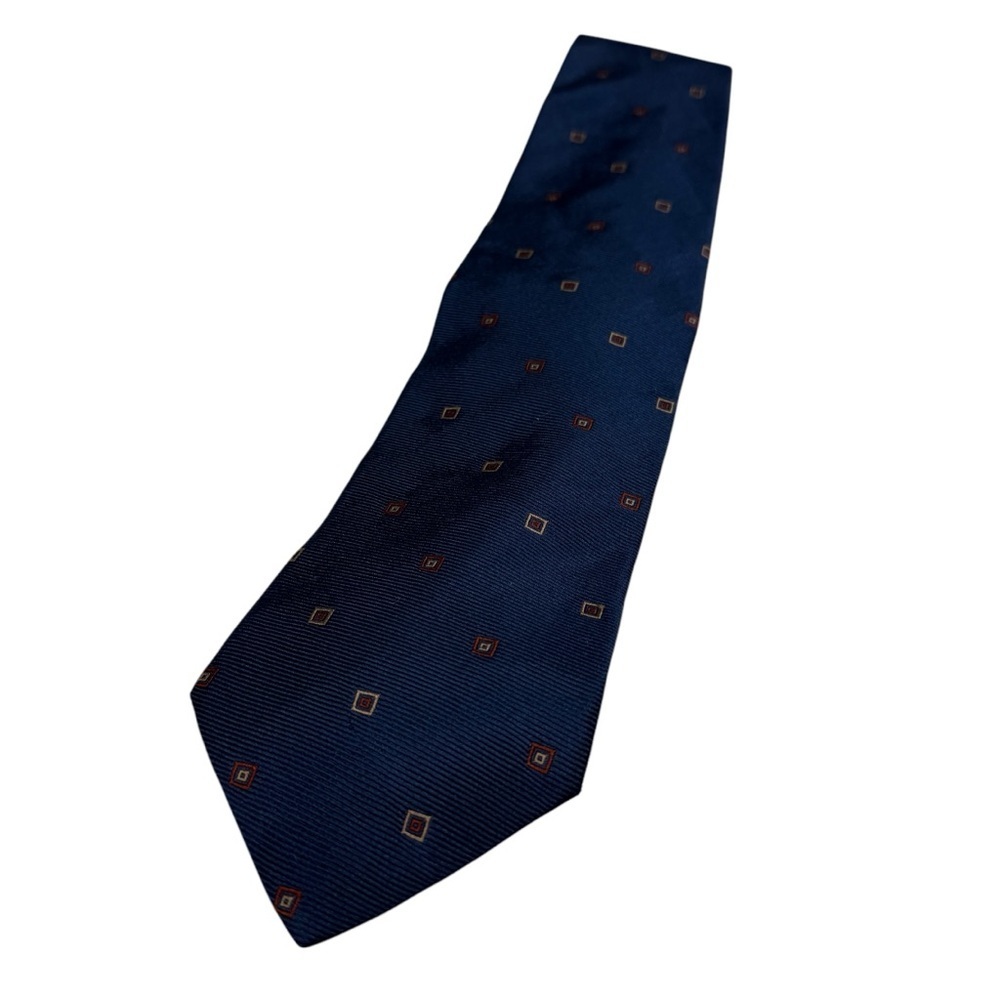 Boss Hugo Boss Cravate Blue Pattern Tie Made in Italy 100% Silk